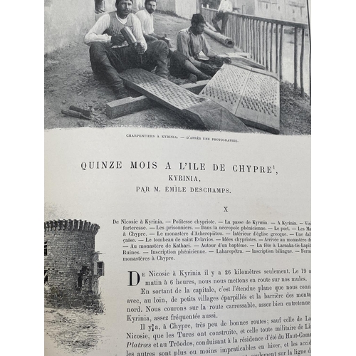 137 - Antique 1897 'Le Tour Du Monde' Book About Cyprus with Engravings