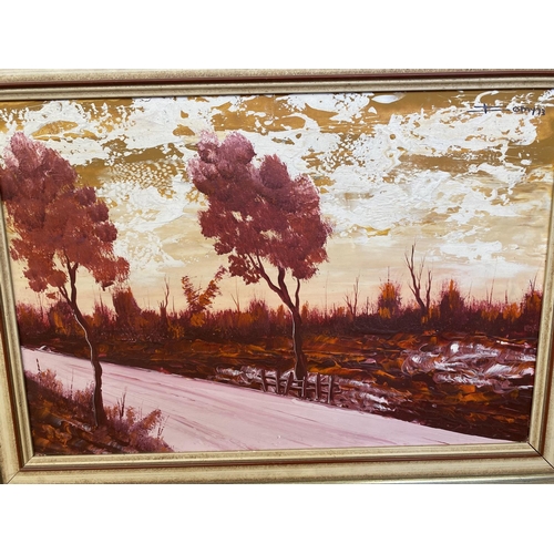 142 - Antique Country Side Painting on Board, Signed (61 x 46cm) - Taken Back on 27/11/2023