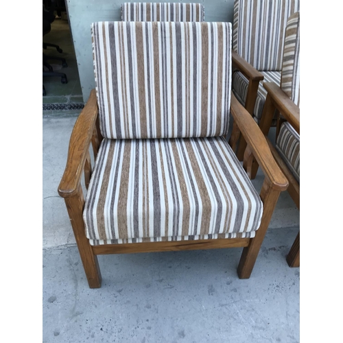 184 - Set of 4 Recently Upholstered Wooden Armchairs