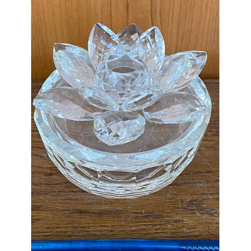170 - Bohemian Heavy Crystal 'Water Lily' Trinket Box/Jewellery Box - Taken Back on 27/11/2023