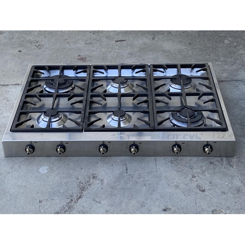 200 - Smeg 6-Burner Built-In Gas Hob - Stainless Steel with  Automatic Ignition  (90 x 64cm)