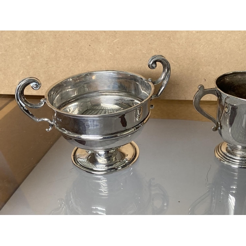 124 - x4 Sterling Silver Hallmarked Trophy Cups (230gr)