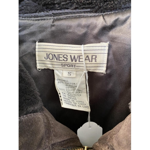 357 - Jones Wear Sport Ladies Brown Velvet Jacket Size L