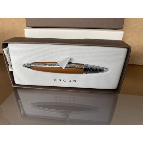 131 - Cross Autocross Leather Pen in Box (Unused)