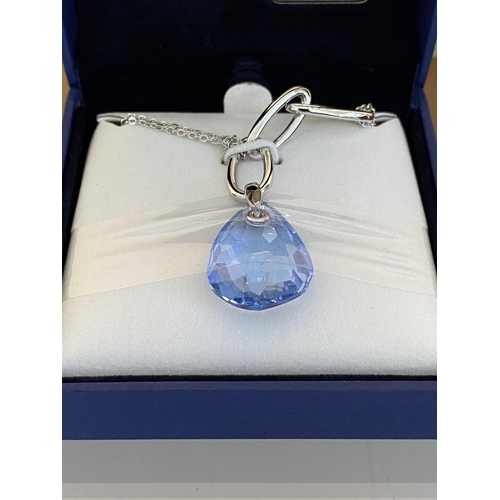 134 - Swarovski LSAP/RHS Neck Blue Necklace (Unused, Boxed)