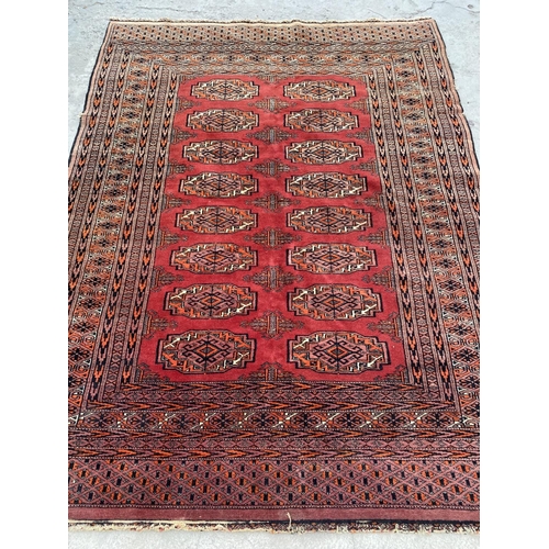 135 - Vintage Certified Buchara Carpet 490.000 Knots (Minor Edges Condition, Easily Repairable, Freshly Cl... 