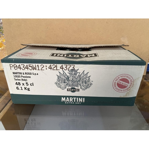 142 - Box of 46 Miniature 5cl Martini Extra Dry Bottles