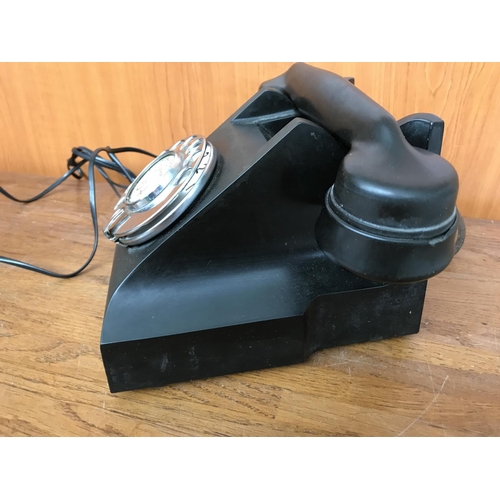 60 - Vintage 1940's Black Telephone