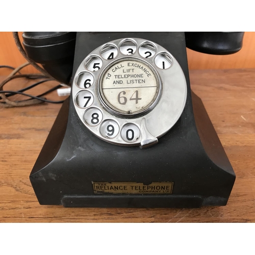 60 - Vintage 1940's Black Telephone