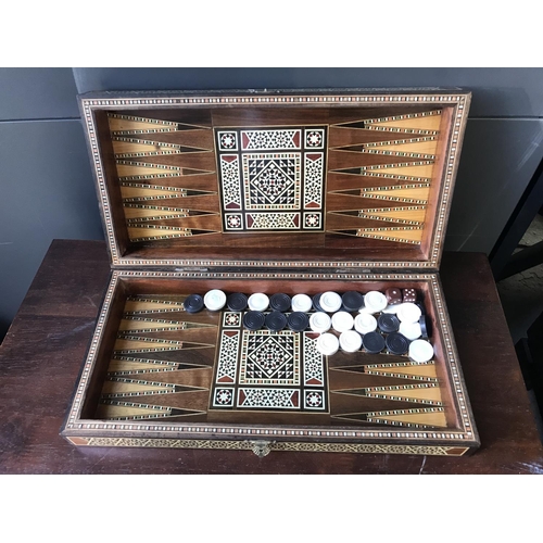 366 - Mother of Pearl Backgammon