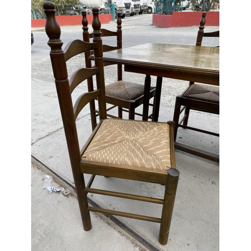 702 - Vintage Retro Dining Table with 6 Matching Chairs (Top Needs Attention)