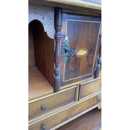 9 - Antique Late 19th Century Walnut Veneer Secretary Desk with 4 Bottom Drawers, 2 Smaller Ones in The ... 