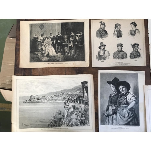 396 - Collection of 6 Antique 1800's Gravures