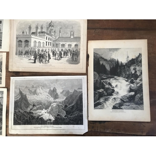 397 - Collection of 6 Antique 1800's Gravures