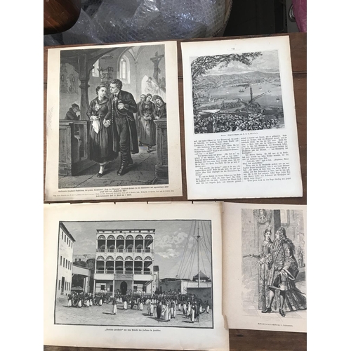 451 - Collection of 6 Antique 1800's Gravures