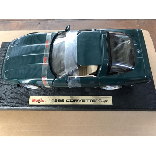 336 - Diecast Maisto Corvette Coupe 1996 Model Car on Scale 1:18