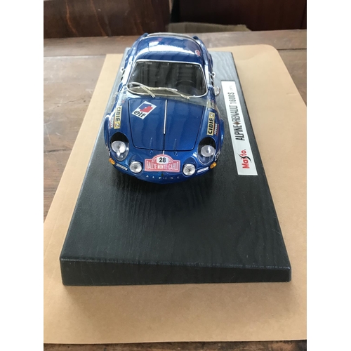 337 - Diecast Maisto WRC Alpine Renault 1600 1971 Model Car on Scale 1:18