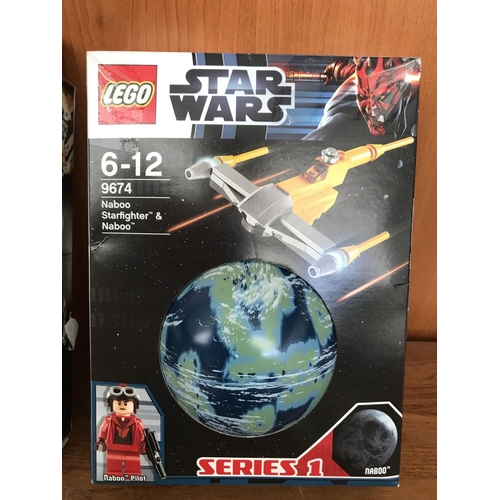 351 - Lego Star Wars 9676 TIE Interceptor & Death Star 6-12 and 9674 Naboo Starfighter & Naboo 6-12