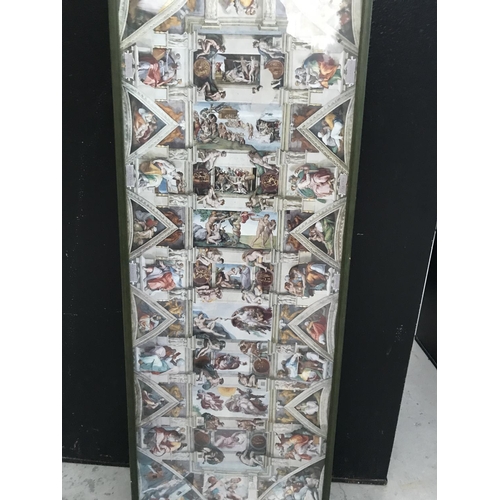 316 - Vintage Religious Multi Picture Print in Frame (111 x 38cm)