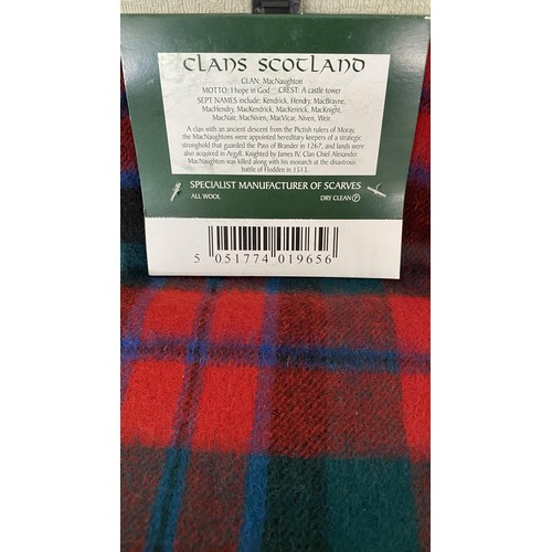 25 - Clans Scotland 100% Lambswool Unisex Scarf (Unused)