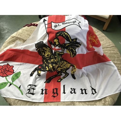 441 - x2 Vintage St George England and Lest We Forget Flags