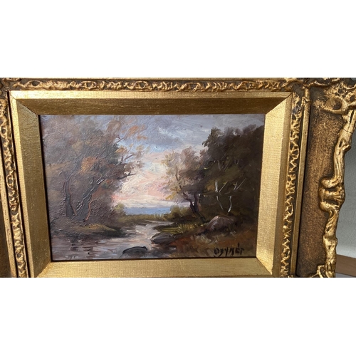 63 - Small Oil Painting in Gilt Frame (36 x 30cm)