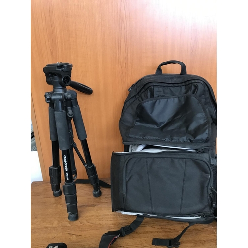 95 - Canon EOS 70D Digital SLR Camera with Canon EF-S 18-135 Lens, Charger, Cambofoto Tripod, Lowepro Cam... 