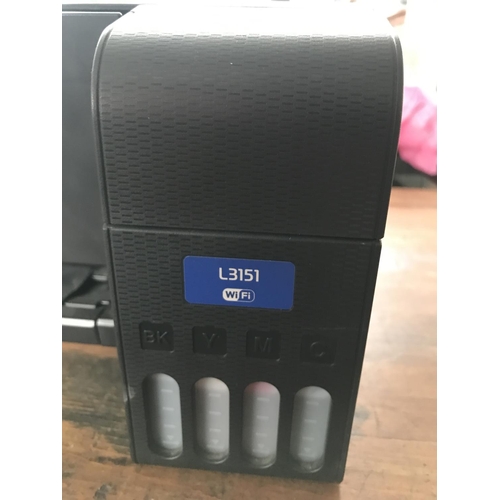 311 - Epson L3151 Wifi Printer with Extra Black Ink, Working