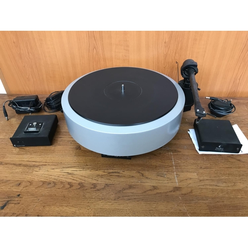 405 - Turntable with Pro-Ject Carbon Arm Stylus, New Belt, Pro-Ject Phono Pre Amplifier with USB Output, D... 