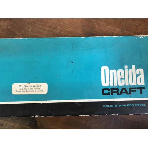 236 - Vintage Oneida Craft Solid Stainless Steel Cutlery Set