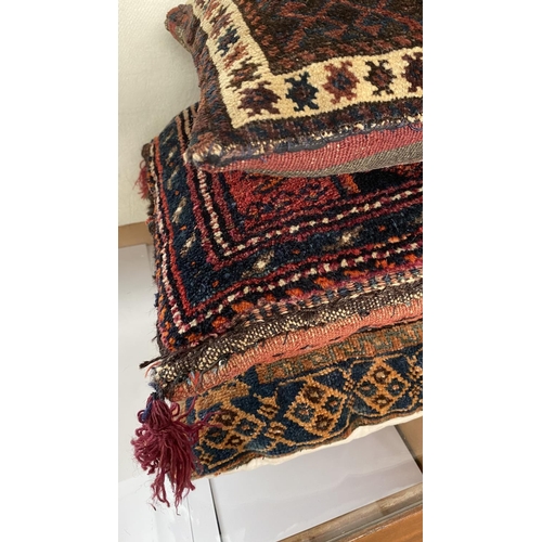 260 - x3 Antique Carpet Throw Cushions