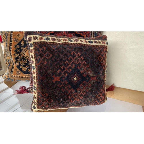 260 - x3 Antique Carpet Throw Cushions