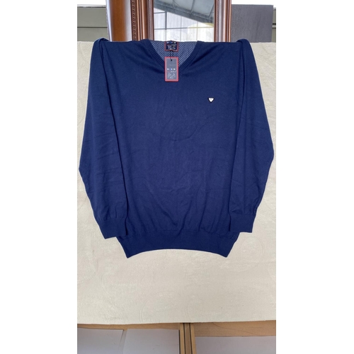 263 - Men's V-Neck Indigo Colour Pullover Size L-XL