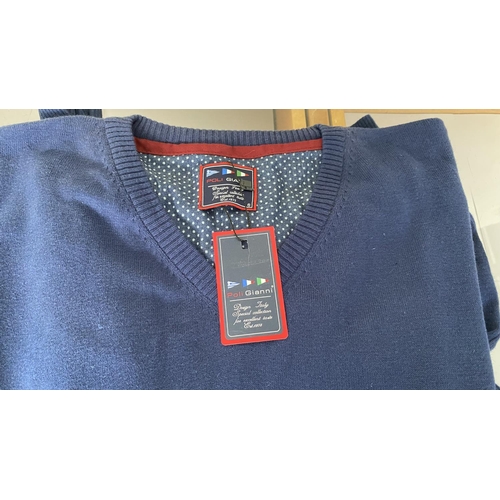 263 - Men's V-Neck Indigo Colour Pullover Size L-XL