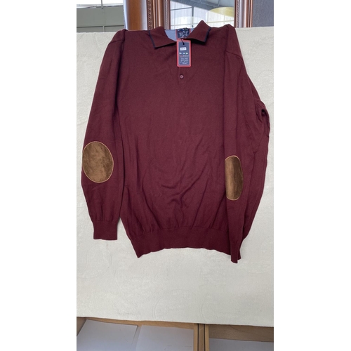 264 - Men's Bordeaux Colour Pullover Size 5XL