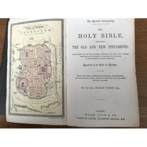 271 - Antique 1865 King James Bible and 1885 Cobbin's Portable Holy Bible - Taken Back on 26/1/2024