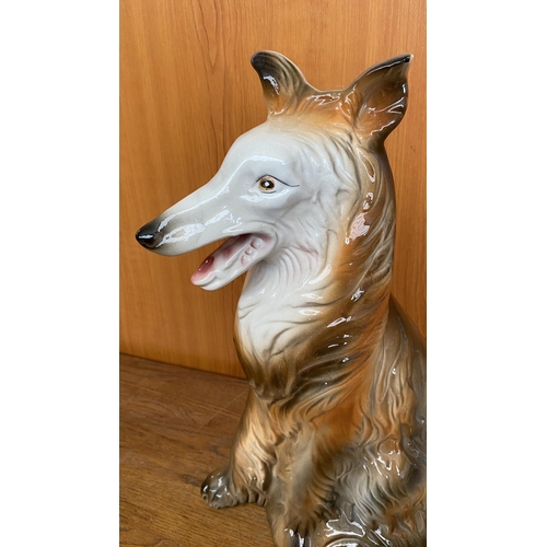 119 - Large Porcelain Dog Figurine (41cm H.)