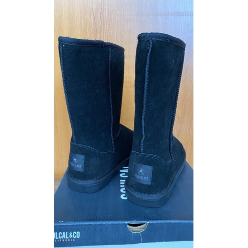 154 - Soulcal & Co Black Ladies Boots Size UK 5/EU 38