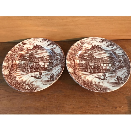 617 - x2 J.Broadhurst & Sons 'Swan Inn' Collectable Plates