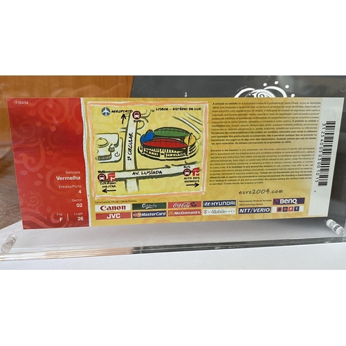 198 - Limited Edition of the Official Commemorative Ticket of  Euro2004 Glascow Final Portugal Vs Greece