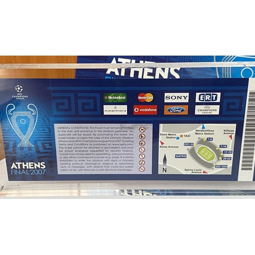 199 - Limited Edition of the Official Commemorative Ticket of Athens 2007 Champions League Final AC Milan ... 