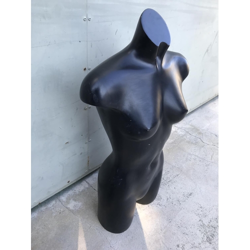 111 - Female Black Upper Body Mannequin