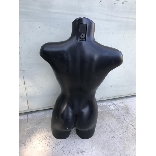 111 - Female Black Upper Body Mannequin