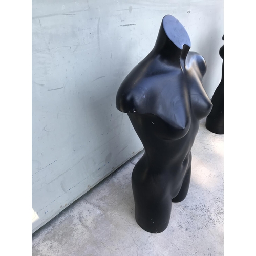 112 - Female Black Upper Body Mannequin