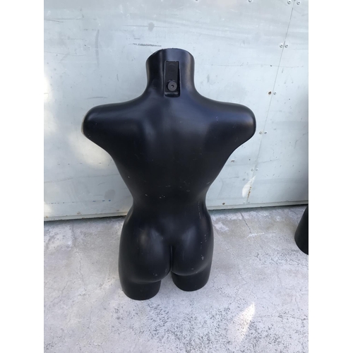 112 - Female Black Upper Body Mannequin