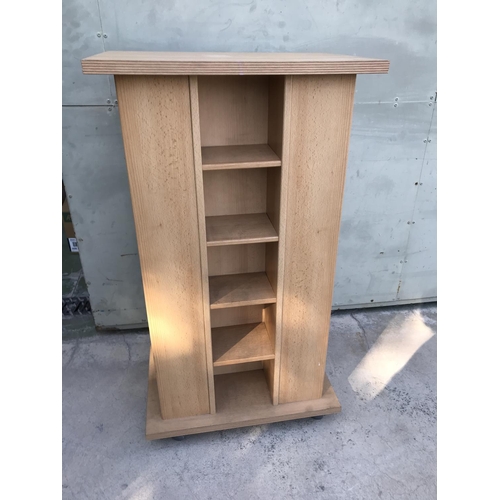 176 - Wooden Floor Standing CD/DVD Display/Storage Cabinet (55 W. x 39 D. x 99cm H.)