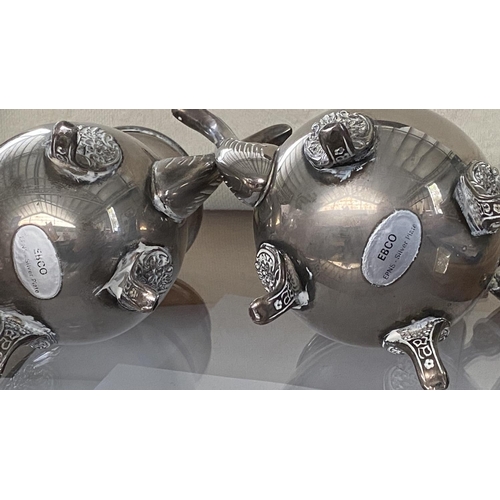 74 - x2 EPNS Silver Plated Tea Pots