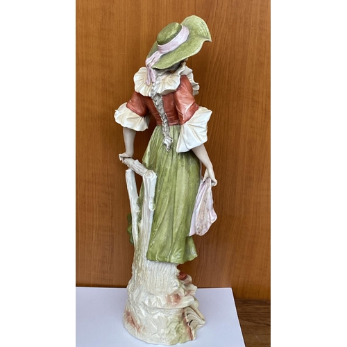 94 - Antique Ceramic Lady Figurine (44cm H.)