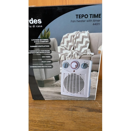 255 - Ardes Italian Design Fan Heater with Timer and Overheating Protection  (Unused)