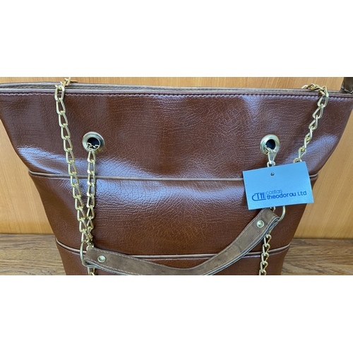 411 - 'Costas Theodorou' Ladies Brown Bag (Unused)